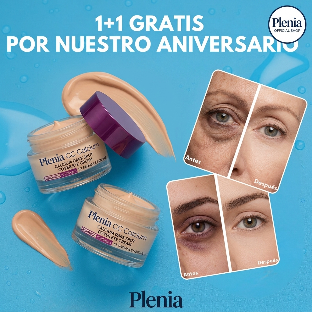 Plenia CC Calcium - Crema Correctora Instantánea de Ojeras | 1+1 GRATIS ADV