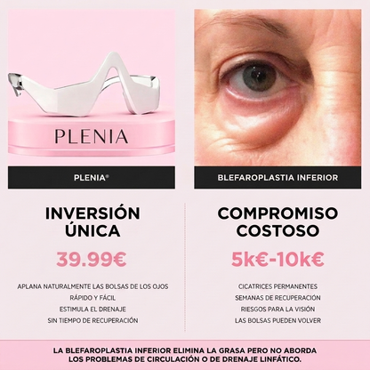 Plenia Eye 2 en 1: Terapia de Luz Roja para eliminar las bolsas de los ojos