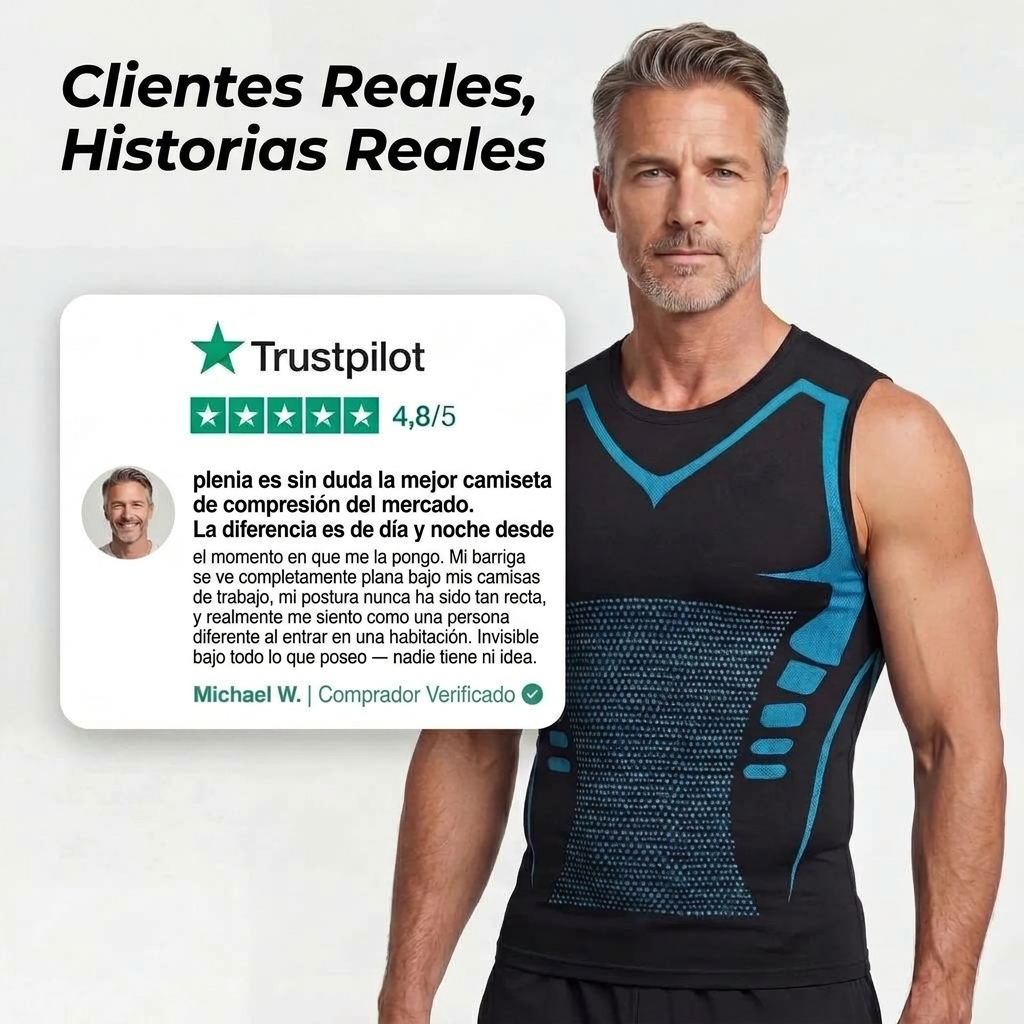 Plenia |Camiseta de Compresión para Hombre con Efecto Sauna