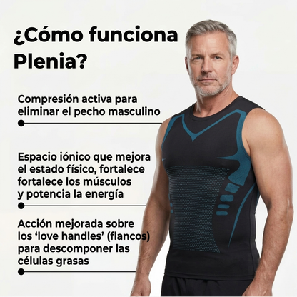 Plenia |Camiseta de Compresión para Hombre con Efecto Sauna