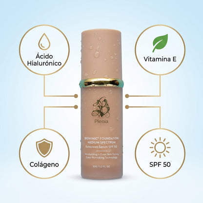 Plenia - Base 4 en 1 con Protección SPF 50